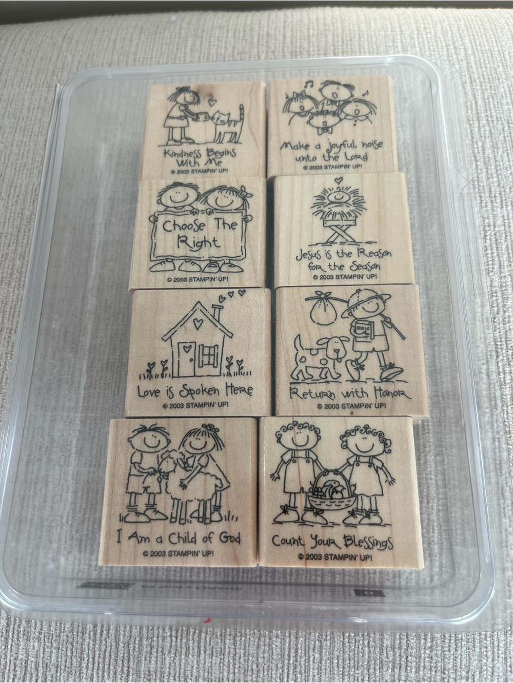 Unused Stampin Up “All God’s Children” 8 pc stamp set